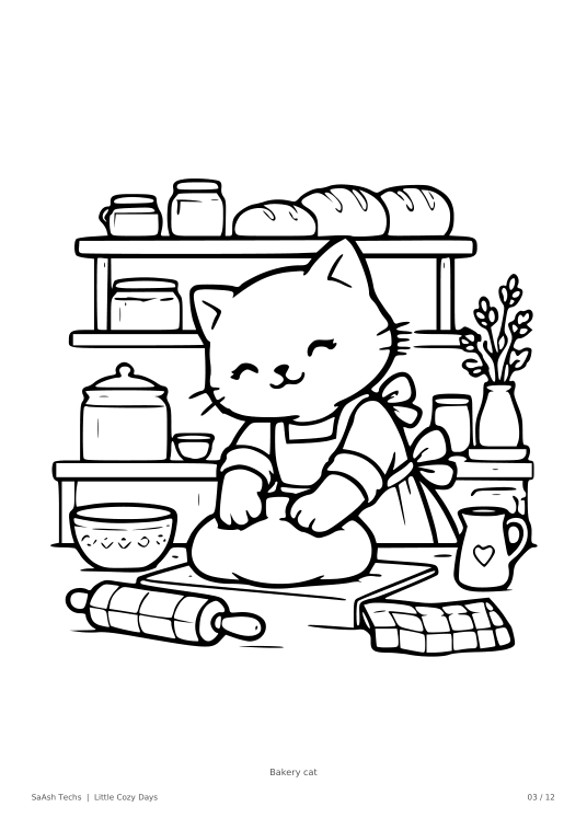 Cozy animal sample coloring page